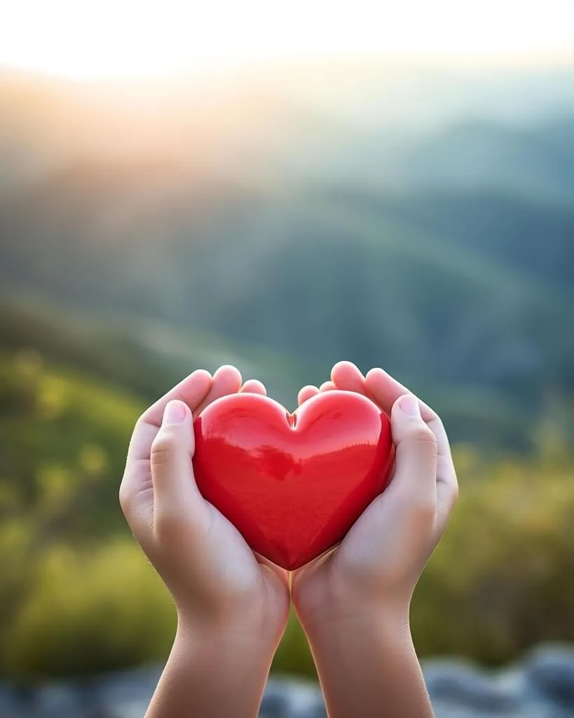 Hands forming a heart shape